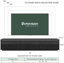 POVISON Fully-Assembled Mid Century Modern TV Stand, 94.49" Wood Media Console with Adjustable LED Light, Entertainment Center with Storage for Living Room by CozyNest Decor