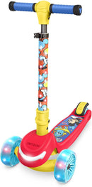 Jetson Character Kids Kick Scooter, LED Lights on Stem & Light-Up Wheels, Lightweight Frame, Height-Adjustable Handlebar, Lean-to-Steer System, Easy-Fold Mechanism by TinyTreasures Baby Boutique