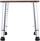 Bathroom Shower Bench Bath Stool Bathtub Seat Spa Chair Foot Rest Step, Height Adjustable Lightweight Waterproof and Rustproof, Teak by TinyTreasures Baby Boutique