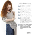 Boba Baby Wrap Carrier – Original Baby Sling Carrier for Newborns (7–35 lbs), Soft, Secure, Hands-Free & Ergonomic, Ideal for Comfortable Bonding, New Parents (Organic Dark Grey) by TinyTreasures Baby Boutique
