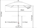 EliteShade USA 10-Year-Non-Fading 6x6Ft Square Market Umbrella Patio Outdoor Table Umbrella with Ventilation, Macaw Green by GreenHaven Gardens