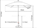 EliteShade USA 10-Year-Non-Fading 6x6Ft Square Market Umbrella Patio Outdoor Table Umbrella with Ventilation, Sunflower Yellow