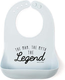 Baby Bib for Eating by Bella Tunno, Waterproof Silicone Bib with Large Food Catcher, Adjustable Fit for Babies 4-12 months & Toddlers 1-3 Years, Boys & Girls, Lil Hangry by TinyTreasures Baby Boutique