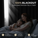 Joydeco 72 Inch Blackout Curtains for Bedroom, Black Out Curtains 72 Inch Long, Room Darkening Curtains & Drapes for Living Room Window Rod Pocket Back Tab (W52 x L72 Inch, Black) by TinyTreasures Baby Boutique