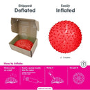 Edushape Original Sensory Ball - 7" Transparent Red Baby Ball for Gross Motor Skills Development (6 Months & Up) by TinyTreasures Baby Boutique