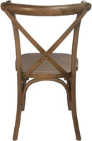 EMMA + OLIVER Light Brown X-Back Chair by CozyNest Decor