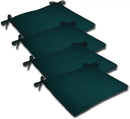 Comfort Classics Set of 4 19W x 17Dx 2H Spun Polyester Outdoor SEAT Cushion in Solid Spruce Inc. by GreenHaven Gardens
