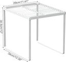 Kitchen Cabinet Storage Shelf Stackable Wire Spice Rack Organizer Heavy Duty Space Saver for Bathroom Bedroom Closet Laundry Room Office Countertop - White, Pack 1