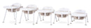 Foundations Secure Sitter Feeding Chairs 3-Pack, No-Tip Feet, 3-Point Adjustable Harness, Removable Tray, Stackable Feeding Chairs (13 inch) by TinyTreasures Baby Boutique