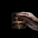 Smoky Mountain Heavy Crystal Whiskey Glasses Gift Set of 2, Thick Freezable Bourbon Glass 1lb Each, Premium Whiskey Gifts for Men, Frozen Crystal Chills Cocktails, 10 oz by CozyNest Decor