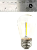 Hometown Evolution, Inc. E26 Outdoor Commercial String Lights with Suspended Socket for Weatherproof Heavy Duty Vintage Outside Lighting (S14 LED Plastic, 50 Foot 25 Socket) by CozyNest Decor