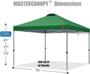 MASTERCANOPY Durable Pop-up Canopy Tent with Roller Bag (10x10, Forest Green) by GreenHaven Gardens