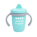 Bella Tunno Sippy Cup, Silicone Training Cup with Transition Handles for Infants, Toddlers & Kids, Babies 6-12 Months & Toddlers 1-3 Years, Boys & Girls, Oops I Dropped It Again, 8 oz by TinyTreasures Baby Boutique