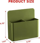BEYGORM 2 Pack Plastics Magnetic Pen Holder for Refrigerator, Dry Erase Marker Holder for Whiteboard，Magnet School Locker Organizer Accessories, Pencil Cup, Pen Caddy (Army Green) by CozyNest Decor