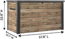 Outdoor Storage Box, Wood-Look Resin Deck Container, Indoor/Outdoor Storage, Ash Wood Brown (230 Gallon) by CozyNest Decor