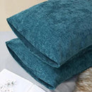 CaliTime Throw Pillow Covers Decorative 20 X 26 Inches Pack of 2 Cozy Chenille Standard Pillow Shams Cases for Couch Sofa Bed Living Room Home Ocean Blue by CozyNest Decor