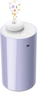 Waterless Diffuser for Essential Oil, Battery Operated Nebulizer, 0.7 Fl.Oz./ 20mL Capacity, Mini Scent Air Machine, 3 Countdown Timers & 3 Mist Levels for Home, Room, Car, Office - AN6 Lavender by TinyTreasures Baby Boutique