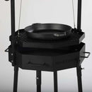 TITAN GREAT OUTDOORS Ash & Ember Santa Maria Grill, Argentine Style Open Fire Grill, Adjustable Cooking Grate with Flywheel, BBQ Grill Comes with Cast Iron Skillet by GreenHaven Gardens