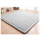 Loartee Coral Velvet Crawling Rugs & Play Mat (6'8"x 6'8", Gray) for Toddler Children & Yoga Exercise by TinyTreasures Baby Boutique
