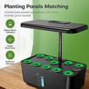 Ahopegarden Indoor Garden Hydroponics Growing System: 10 Pods Plant Germination Kit Aeroponic Herb Vegetable Growth Lamp Countertop with LED Grow Light - Hydrophonic Planter Grower Harvest Lettuce by GreenHaven Gardens