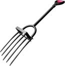 Garden Fork, Pitchforks for Digging Composting Spading, Long Hand Tiller & Cultivator - 5 Tine, 45 inches by GreenHaven Gardens