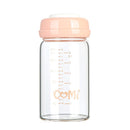 COMI Wide Neck Glass Breastmilk Collection n Storage Bottle, 6oz with Screw Ring Sealing Disk; Re-markable Sealing Disc. BPA Free, Fits Breast Pumps & Nipples (Pink Lids) by TinyTreasures Baby Boutique