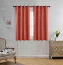 MIUCO Blackout Curtains Room Darkening Curtains Textured Grommet Panels for Living Room 2 Panels 52x63 Inch Long Rust by TinyTreasures Baby Boutique