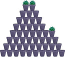 vensovo 48 Pcs 2" Tiny Terracotta & Terra Cotta Pots with Drainage - Purple Small Mini Clay Ceramic Pottery Planter Ideal for Indoor/Outdoor Plants, Crafts, Wedding Favors by GreenHaven Gardens