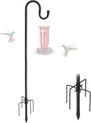 Bird Feeder Pole, 78" Shepherds Hooks for Outdoor, Hummingbird Feeders Stand Heavy Duty with Stable 5-Prong Base, Hanging Plant Shepherd Hook Hanger Stick for Outside Garden Yard Wedding by GreenHaven Gardens