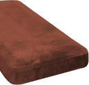H.VERSAILTEX Velvet Stretch Individual Chaise Cover Sectional Couch Covers for L Shaped Sofa Both Left/Right Furniture Protector Seat Cushion Sofa Cover (1 Piece Chaise Cover, Rust) by CozyNest Decor