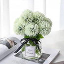 Kimura's Cabin 20Pcs Fake Chrysanthemums Artificial Silk Ball Flowers Faux mums Flower for Spring Wedding Festival Home Table Core DIY Decoration (Light Green) by CozyNest Decor