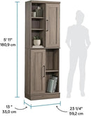 Sauder HomePlus Multi-Room Storage Cabinet with Adjustable Shelves and Door Positioning, Kitchen Laundry Bathroom Pantry Storage Cabinet, in Salt Oak Finish by CozyNest Decor
