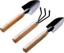 Garden Tools Set-Garden Rake Trowel, Small Succulent Plant Transplant Trowel Set,3 Piece Mini Premium Gardening Hand Kit,1 Narrow Shovel,1 Wide Shovel and 1 Garden Tools Set Gift for Older and Kids by GreenHaven Gardens