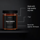 1OAK Scented Candles for Men - Palo Santo Candle - Mens Candles for Home - Masculine Candle - Long Burning Premium - Soy Wax (7oz.) by CozyNest Decor