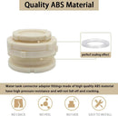 3" Female ABS Bulkhead Fitting, Plastic Water Tank Connector Adapter Fitting with Plugs for Outdoor rain Barrel Garden Hose Adapter Spigot kit Water Tank Gallon Drain Bucket(Set of 1) by GreenHaven Gardens
