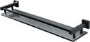Alise Bathroom Shelf Wall Mounted, Matte Black Large Capacity Glass Shelf for Bathroom, 24 inch by CozyNest Decor