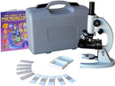 AmScope M60A-BTK Beginner Microscope Kit, Mirror Illumination, WF10x and WF16x Eyepieces, 40x-640x Magnification, Includes Case, 5 Blank Slides, 5 Prepared Slides, and Book by TinyTreasures Baby Boutique