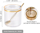 Acrylic Condiment Spice Jars and Box with Lids, Spoons, Tray - 3 Pack, Clear Plastic Canisters, Seasoning Box Set for Salt, Paprika, Sugar - Kitchen Storage by CozyNest Decor