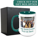 Personalized Coffee Mug, Custom Photo Text 15 Oz Ceramic Mug, Customized Picture Name Tea Cup, Unique Gift Idea, Taza Cafe Personalizadas Fotos, Cute Custom Gifts Mom Women Men, Father's Day, Green by TinyTreasures Baby Boutique