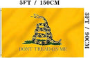 Jayus 340D Embroidered Gadsden Snake Flag 3x5 Outdoor- 2Ply Double Sided Nylon Dont Tread On Me Garden Flags Banners- Libertarian Garden Flag with Vivid Powerful Snake by GreenHaven Gardens