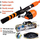 PROBEROS Kids Fishing Pole - Portable Telescopic Fishing Rod and Reel Combo Kit - Spincast Fishing Reel Casting Rods with Lures Lines Tackle Box and Bag for Boys Girls Youth Fishing by TinyTreasures Baby Boutique