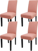 JQinHome Terra Cotta Chair Covers for Dining Room Set of 4, High Stretch Removable Washable Parsons Chair Slipcover for Home Party Hotel Wedding Ceremony (4PCS,Terra Cotta) by CozyNest Decor