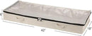 Household Essentials Cotton Canvas Under Bed Clothing and Linen Storage Bag | Natural by CozyNest Decor
