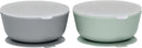 WeeSprout Suction Bowls for Baby & Toddlers (Set of 2) - 100% Silicone w/Plastic Lid - Leak Proof Feeding Supplies - Dishwasher & Microwave Safe Infant Dinnerware w/Extra Strong Base by TinyTreasures Baby Boutique