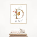 IZI POD Personalized Wooden Name Sign, Floral Monogram Nursery, Nursery Name Sign Boho Floral Pattern, Baby Name Sign, Wooden name signs for nursery, Wildflower Decor, Name signs for kids room gift/15, Design 15 by TinyTreasures Baby Boutique
