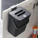 Compost Bin for Kitchen Countertop Under Sink,Bathroom Hanging Small Trash Can with Lid,Mountable Food Waste Bucket,1.3 Gal/5 L Series,Black by GreenHaven Gardens