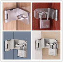 90 Degree 4 Inch Right Angle Padlock Hasp, Stainless Steel Safety Door Latches, Solid Gate Latches Brushed Finish by TinyTreasures Baby Boutique