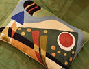 Lumbar Kandinsky Pillow Cover | Green Abstract Pillows | Modern Chair Cushion | Farmhouse Cushions | Handmade Wool Size 14x20 by CozyNest Decor