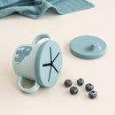 Done by Deer Elphee Blue Snack & Sippy Cup – Spill-Proof Toddler Cup with Soft Spout, Easy-Grip Handles, and Snap-On Lid – Perfect for 6-Month-Olds by TinyTreasures Baby Boutique