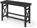 HDPE Patio Bar Table, 41" Rectangle Outdoor Bar Tables Counter Height Table, Adirondack Outdoor Bar Height Table, HDPE Outside Pub Tables for Balcony, Deck, Backyard, Poolside, Obsidian by GreenHaven Gardens